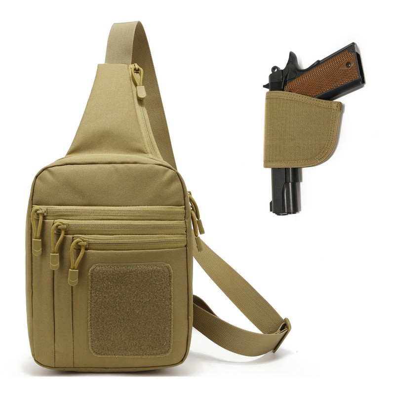 Edc Carry Backpack - 新しい戦術的なチェストバッグ、ピストルホルスター、隠し銃キャリーポーチ、クロスボディEDCパック、ハンティングやキャンプ用のコンバーチブルバックパック