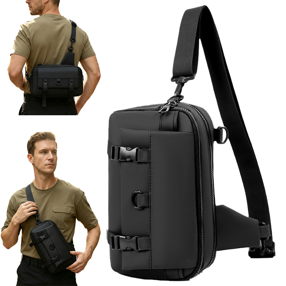 Edc Carry Backpack - 戦術的なピストルガンバッグ隠しキャリーハンドガン収納チェストバッグクロスボディスリングバックパックEDCツールバッグガンホルスターバッグ狩猟用