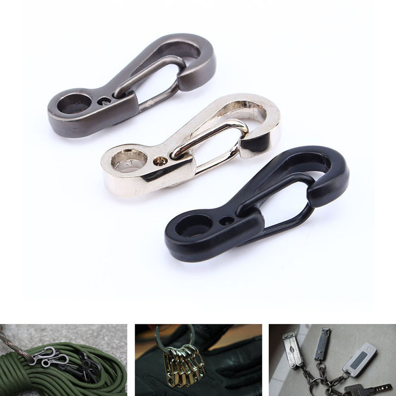 Edc Carry Kit - 10 ピース/ロットミニカラビナパラコード戦術ギアフックキーチェーンキャンプ EDC サバイバルクライミング SF スプリングバックパッククラスプキーホルダー