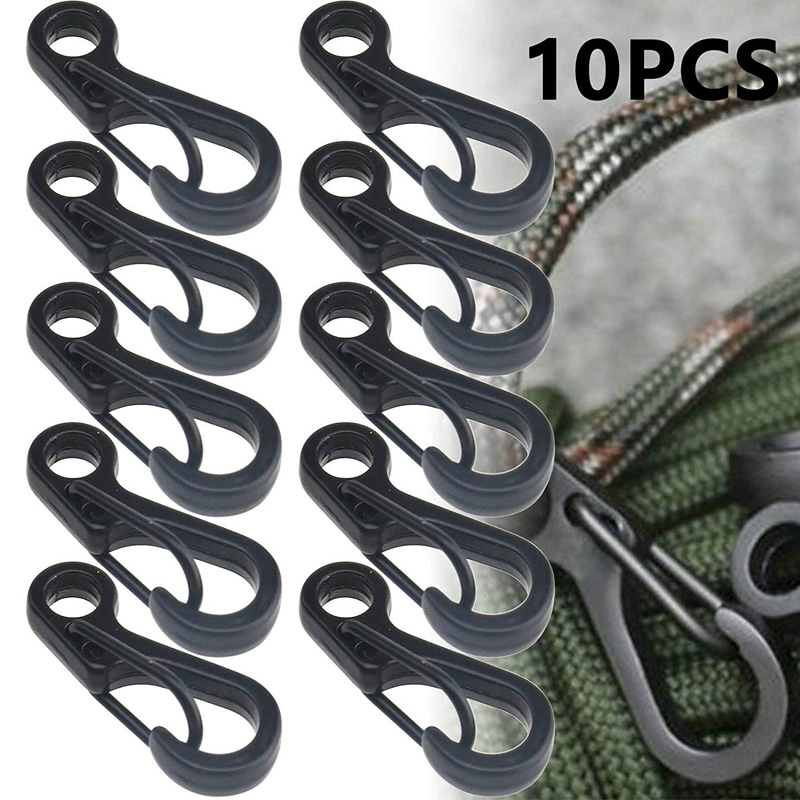 Edc Carry Kit - 10 ピース/ロットミニカラビナパラコード戦術的なギアフックキーチェーンキャンプ EDC サバイバルクライミング SF 春バックパッククラスプキーホルダー
