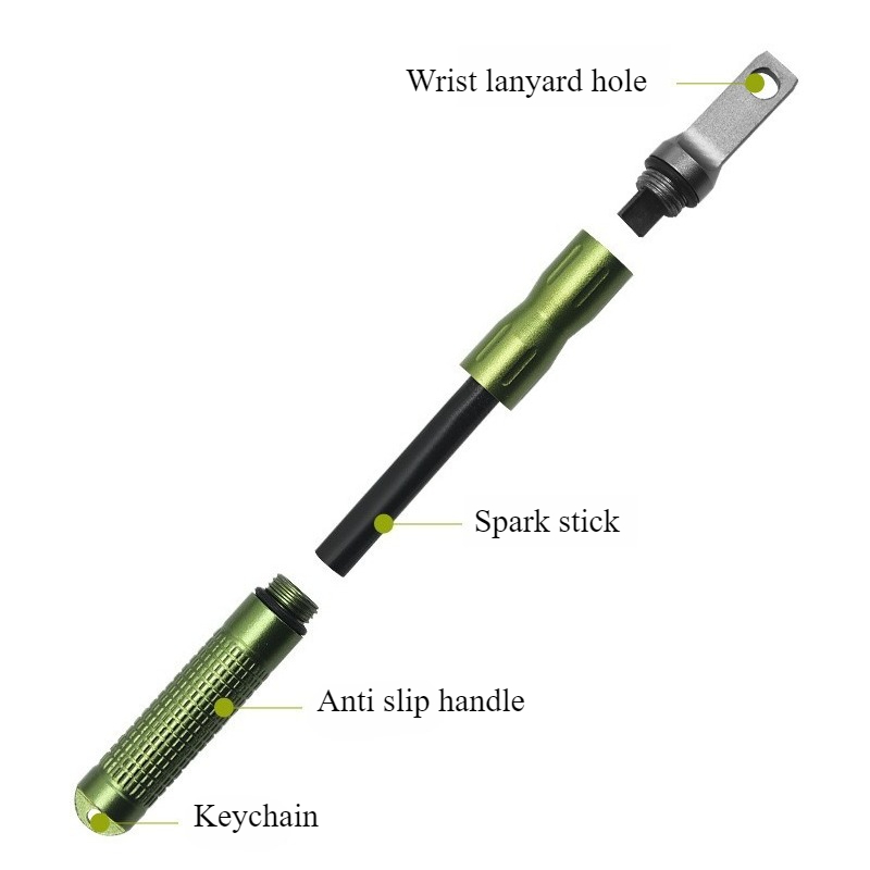 Ferro Rod Striker - ポータブル防水フリント緊急着火具多機能屋外キャンプ用品ファイヤーロッドツール