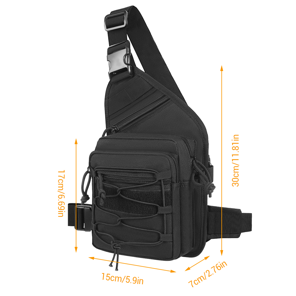 Edc Concealed Carry Sling Bag - 隠しキャリーバッグ戦術的なクロスボディスリングバックパックショルダーガンホルスターバッグチェストパックEDCポーチピストルホルスターバッグ狩猟用