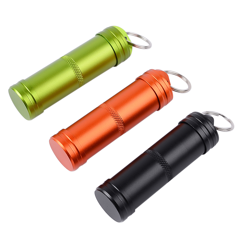 Pill Fob Capsule - 防水気密水密収納容器ドライボックスシール瓶ケースピルカプセル Fob 救急医療マッチバッテリー