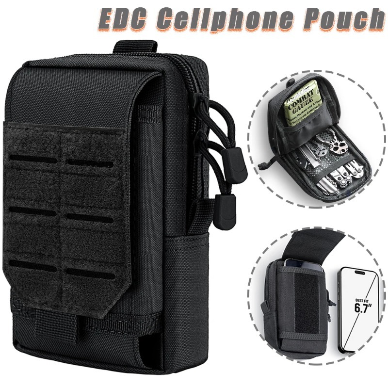 Edc Carry Holster - 戦術的なMOLLE EDCユーティリティウエストバッグ＆携帯電話ポーチコンパクトガジェットオーガナイザーベストパック財布スマートフォンホルスター