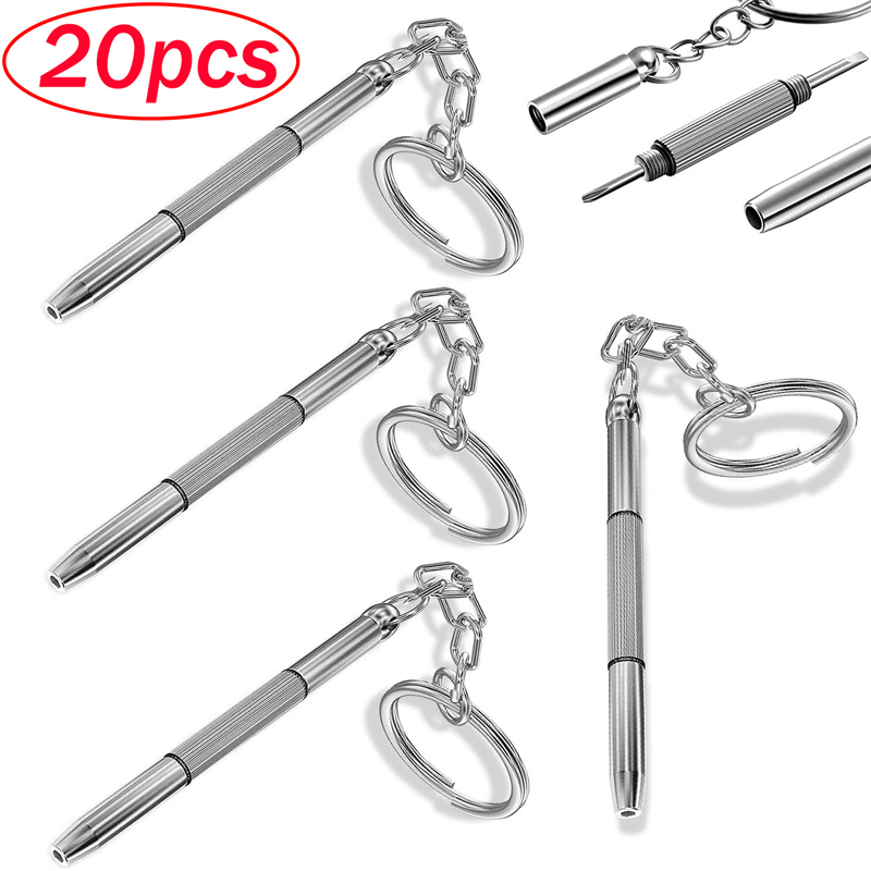 Micro Screwdriver Kit - ミニハンドメガネドライバー 3-in-1 眼鏡修理キット多機能サングラス時計メガネドライバーセットキーホルダー付き