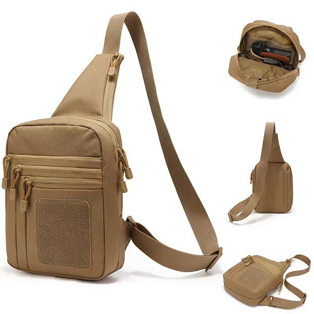 Edc Concealed Carry Sling Bag - 戦術用ピストルガンバッグ、隠しキャリーガンホルスター、ハンドガン収納チェストバッグ、EDCツールポーチ、ピストルガンショルダースリングバッグ