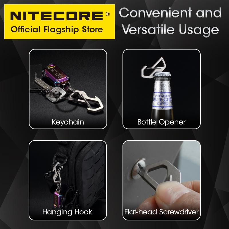 NITECORE NSH10 多用途チタンスナップフック 3 - Edc Carry Kit のレビューと価格