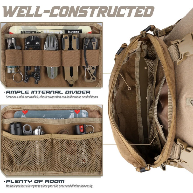 ストラップフィッシングベスト タクティカルチェストバッグ ア - Edc Carry Backpack のレビューと価格