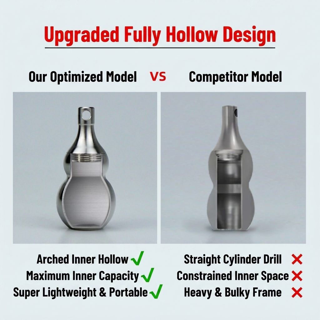 ティボシー純チタン製幸運のひょうたん型ピルホルダー防水ミニカ - Pill Fob Capsule のレビューと価格