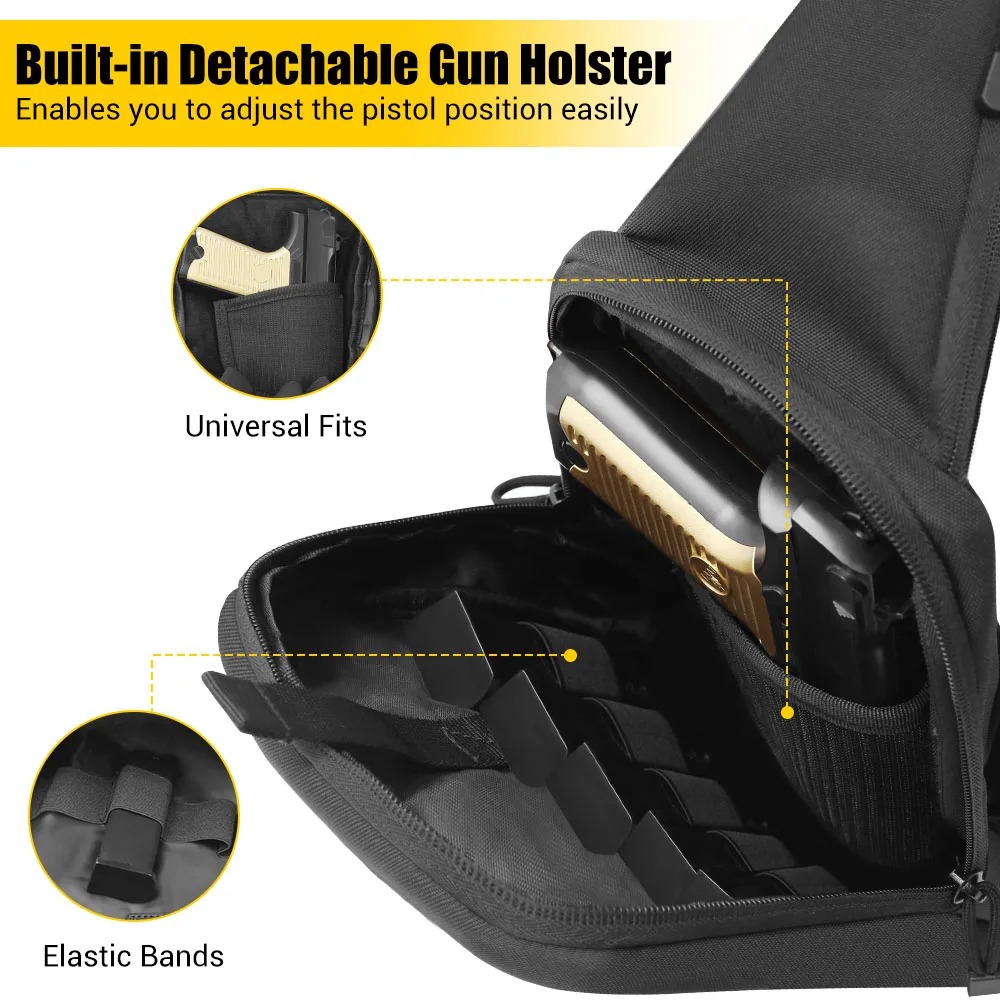 隠し銃持ち用チェストガンバッグ、ピストルガン収納バッグ、タク - Edc Carry Pistols のレビューと価格