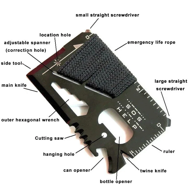 超薄型EDCクレジットカードナイフマルチツール キャンプ、ハ - Multitool Credit Card のレビューと価格