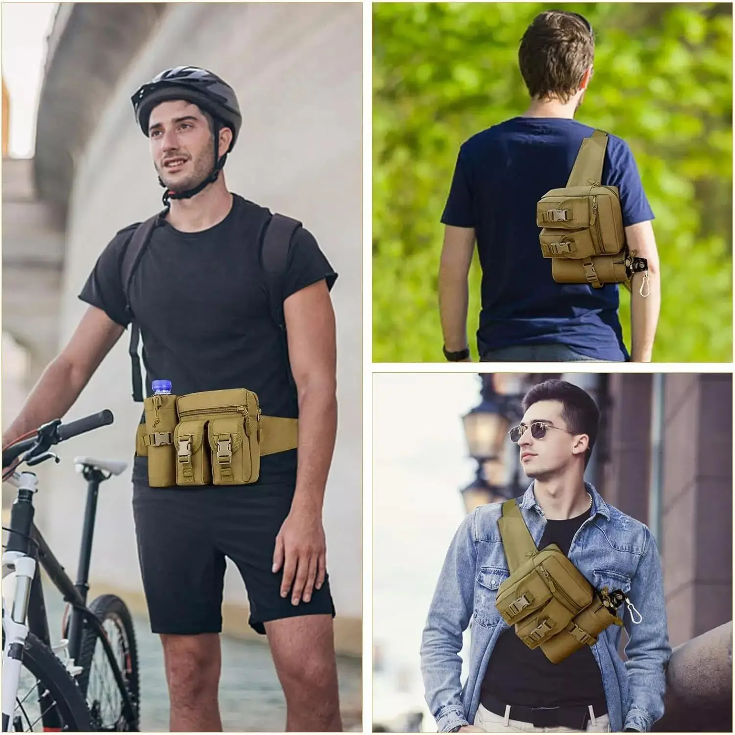 メンズ用タクティカルファニーパック、隠しキャリーCCWホルス - Edc Carry Bag For Men のレビューと価格