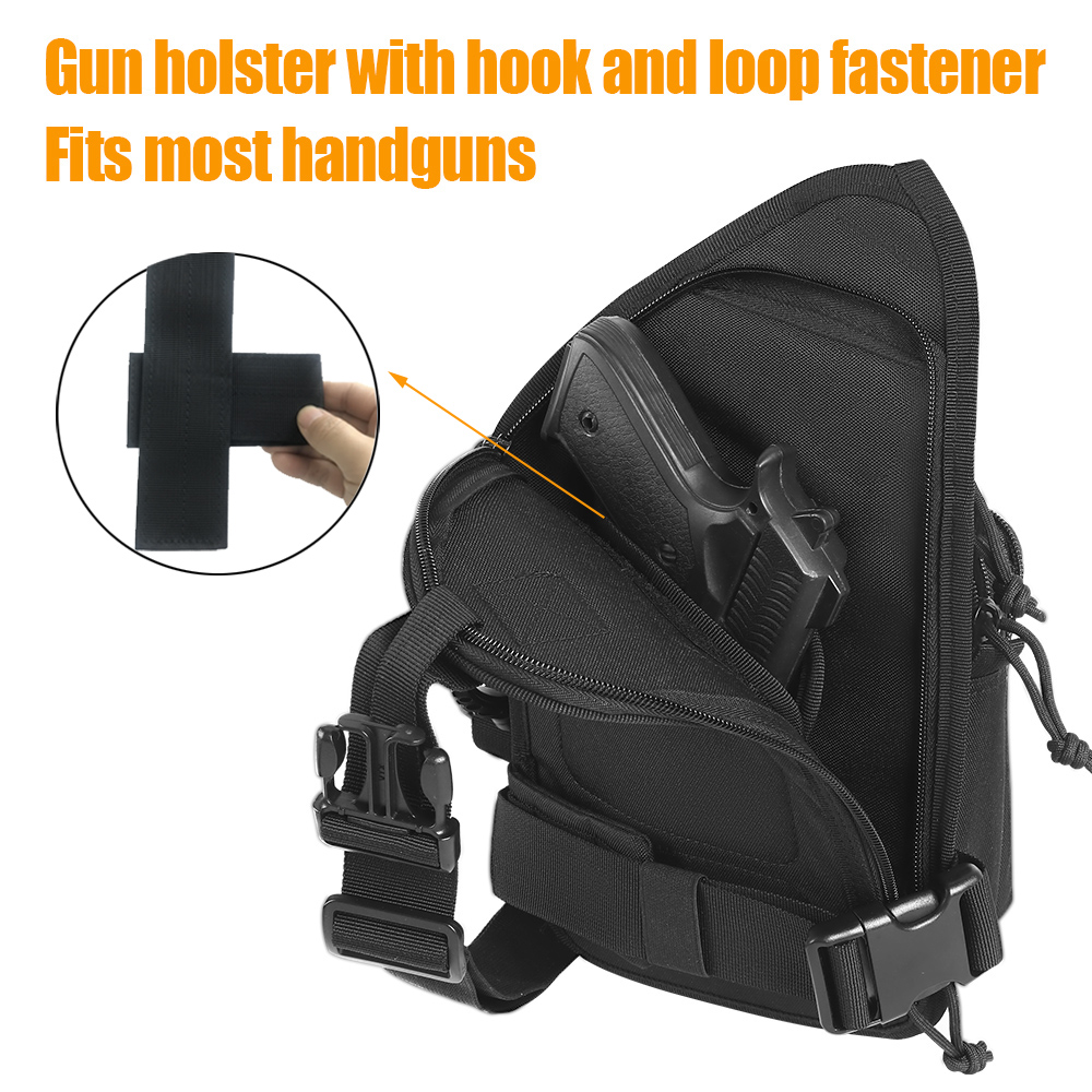 隠しキャリーバッグ戦術的なクロスボディスリングバックパックシ - Edc Concealed Carry Sling Bag のレビューと価格