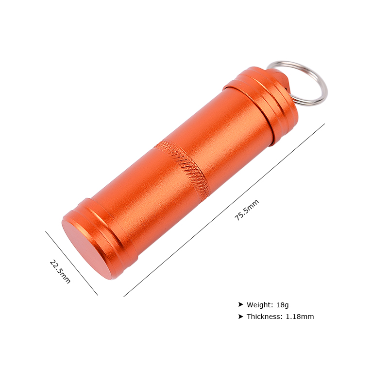 防水気密水密収納容器ドライボックスシール瓶ケースピルカプセル - Pill Fob Capsule のレビューと価格