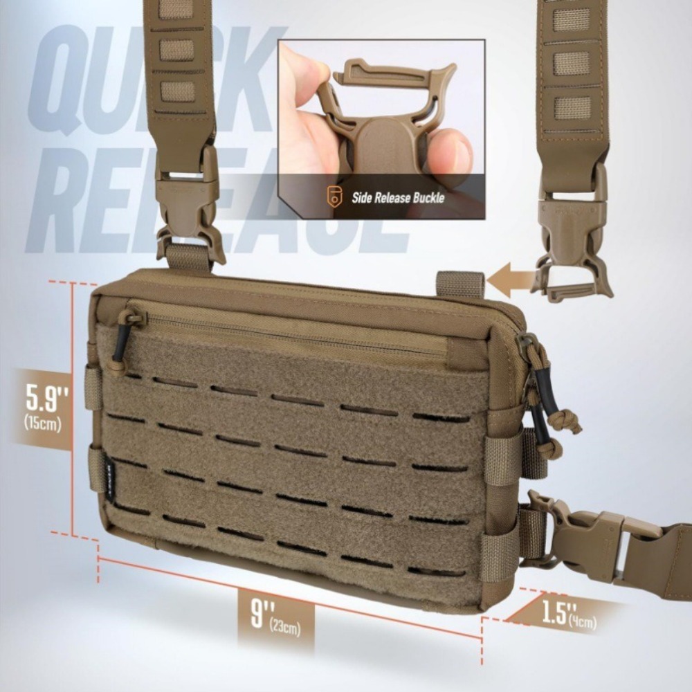 ファッション 1000D ナイロン男性チェストバッグ反射スト - Edc Deep Carry のレビューと価格