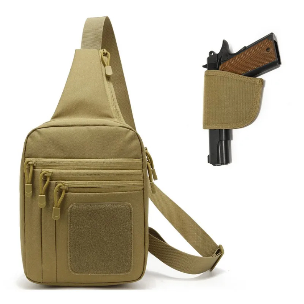 新しい戦術的なチェストバッグピストルホルスター隠し銃キャリー - Edc Carry Backpack のレビューと価格