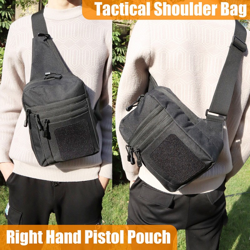 新しい戦術的なチェストバッグピストルホルスター隠し銃キャリー - Edc Carry Backpack のレビューと価格
