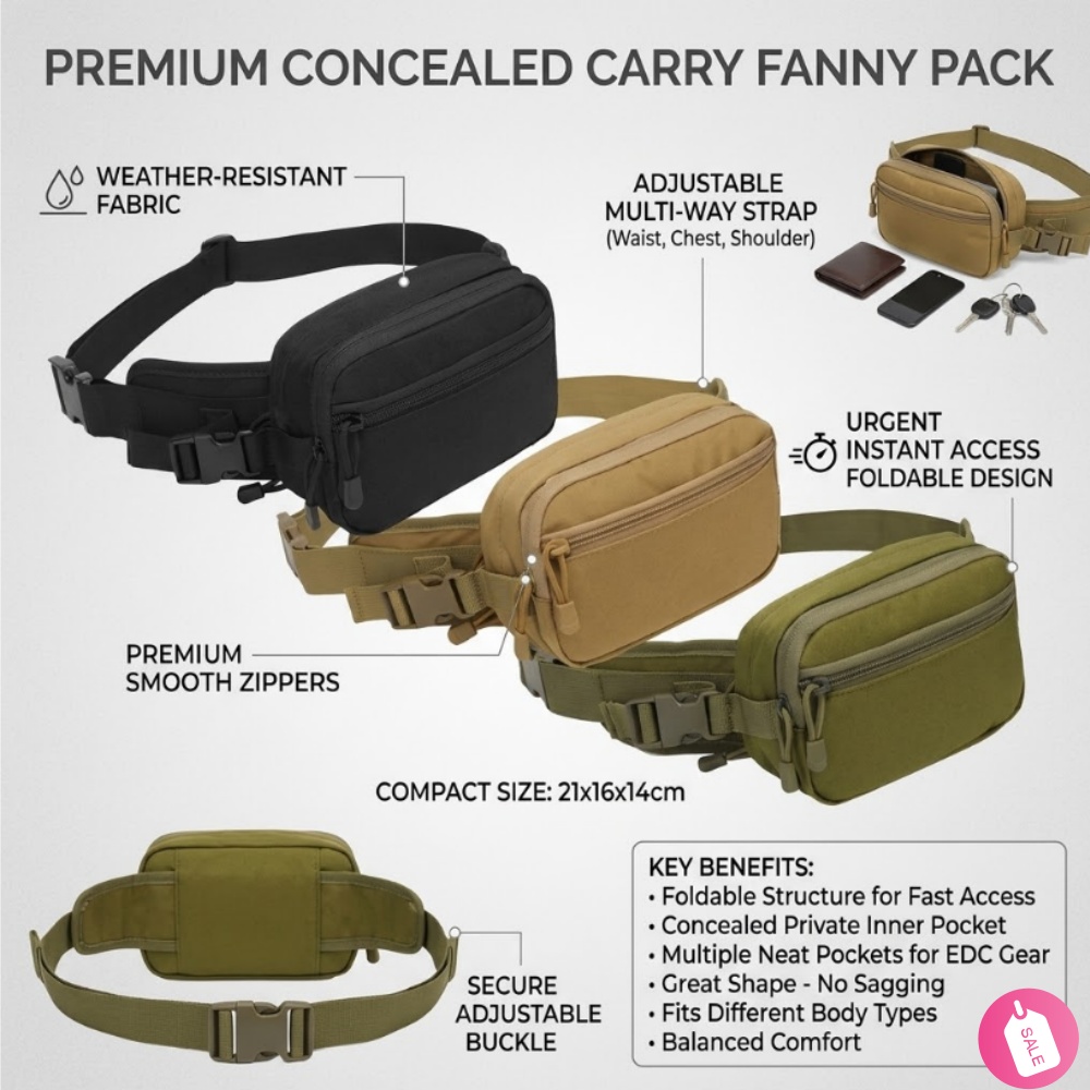 戦術的な隠しキャリーファニーパック メンズウエストバッグ 防 - Edc Carry Bag For Men のレビューと価格