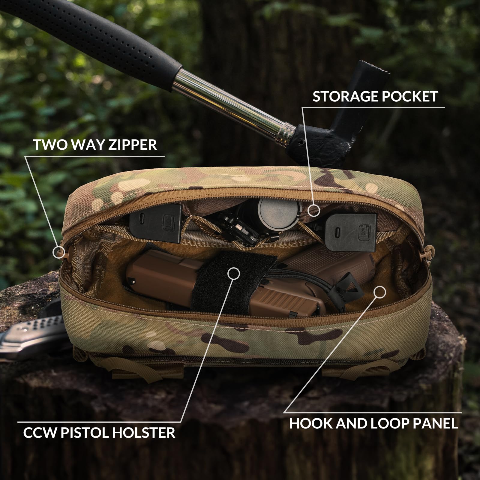 タクティカルファニーパック、ピストルホルスター付き隠しキャリ - Edc Concealed Carry Sling Bag のレビューと価格