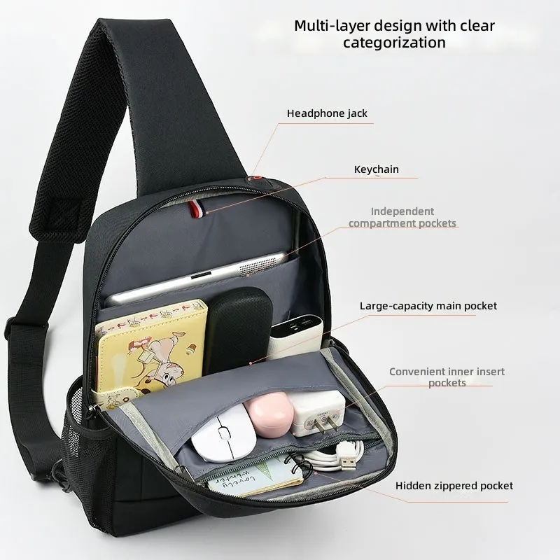大容量iPadバッグ メンズ用 クロスボディストラップ付き  - Edc Carry Bag のレビューと価格