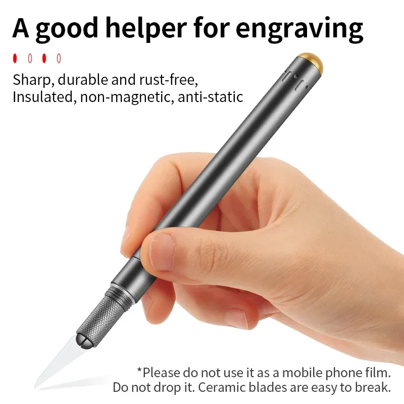 LUXIANZI セラミック刃彫刻ナイフアルミ合金ノンスリッ - Pocket Knife Ceramic のレビューと価格