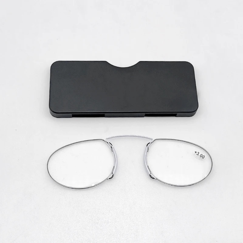 2024 チタンミニ老眼鏡クリップ鼻ラウンド光学ガラスボック - Wallet Slim Titanium のレビューと価格