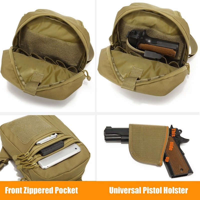 戦術的な隠しチェストバッグ,銃を運ぶためのポーチ,クロスボデ - Edc Carry Backpack のレビューと価格