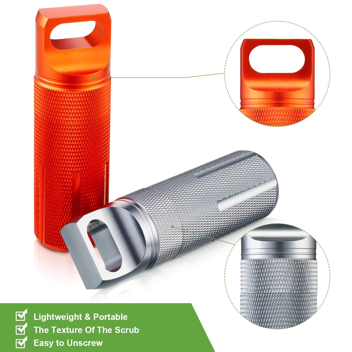 1 パックアルミ屋外乾燥容器マッチシール収納ケース防水ピルカ - Pill Fob Capsule のレビューと価格