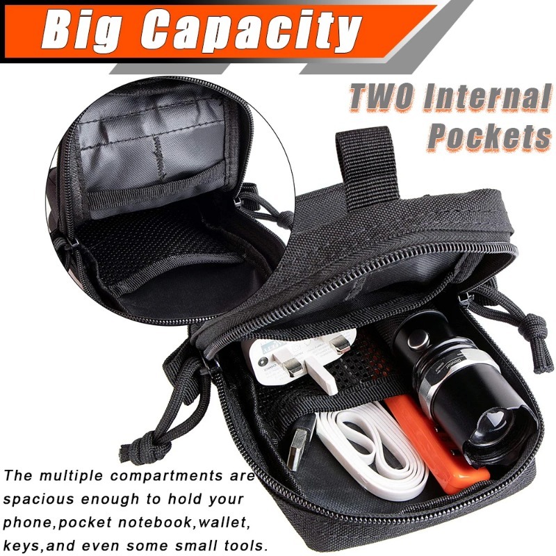 戦術的なMOLLE EDCユーティリティウエストバッグ＆携帯 - Edc Carry Holster のレビューと価格