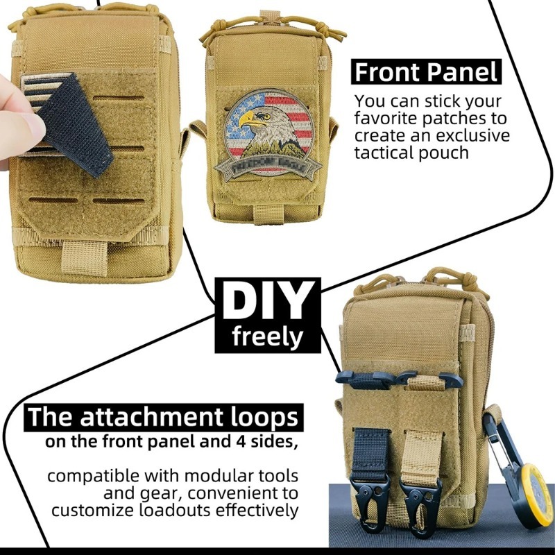 戦術的なMOLLE EDCユーティリティウエストバッグ＆携帯 - Edc Carry Holster のレビューと価格