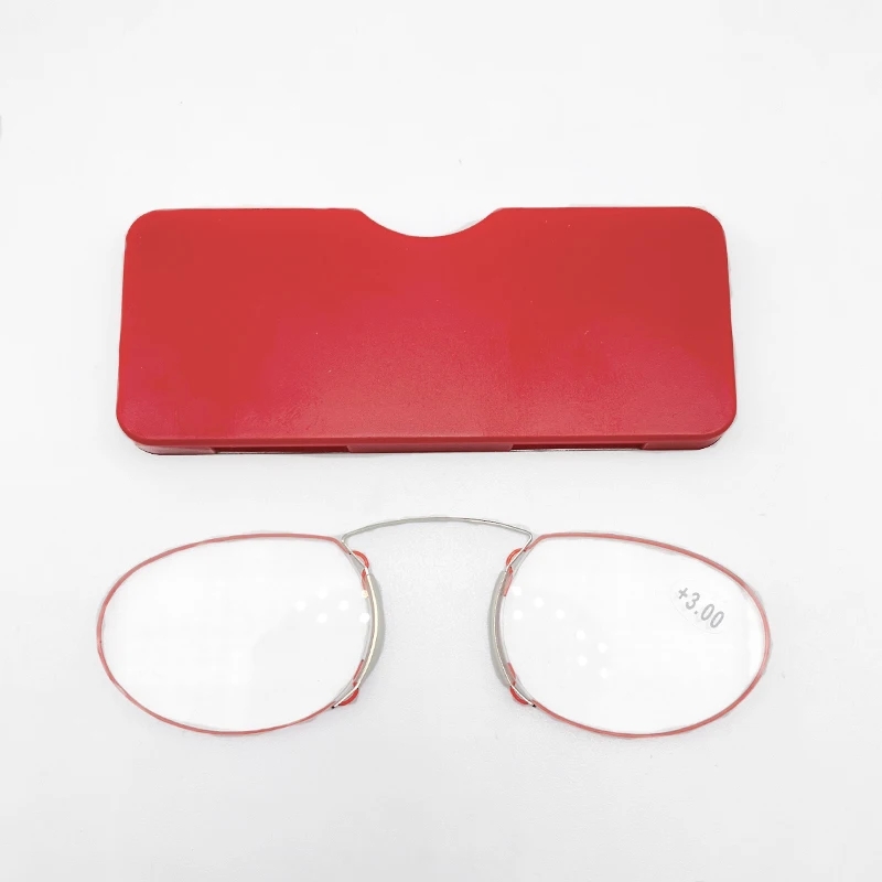 2024 チタンミニ老眼鏡クリップ鼻ラウンド光学ガラスボック - Wallet Slim Titanium のレビューと価格