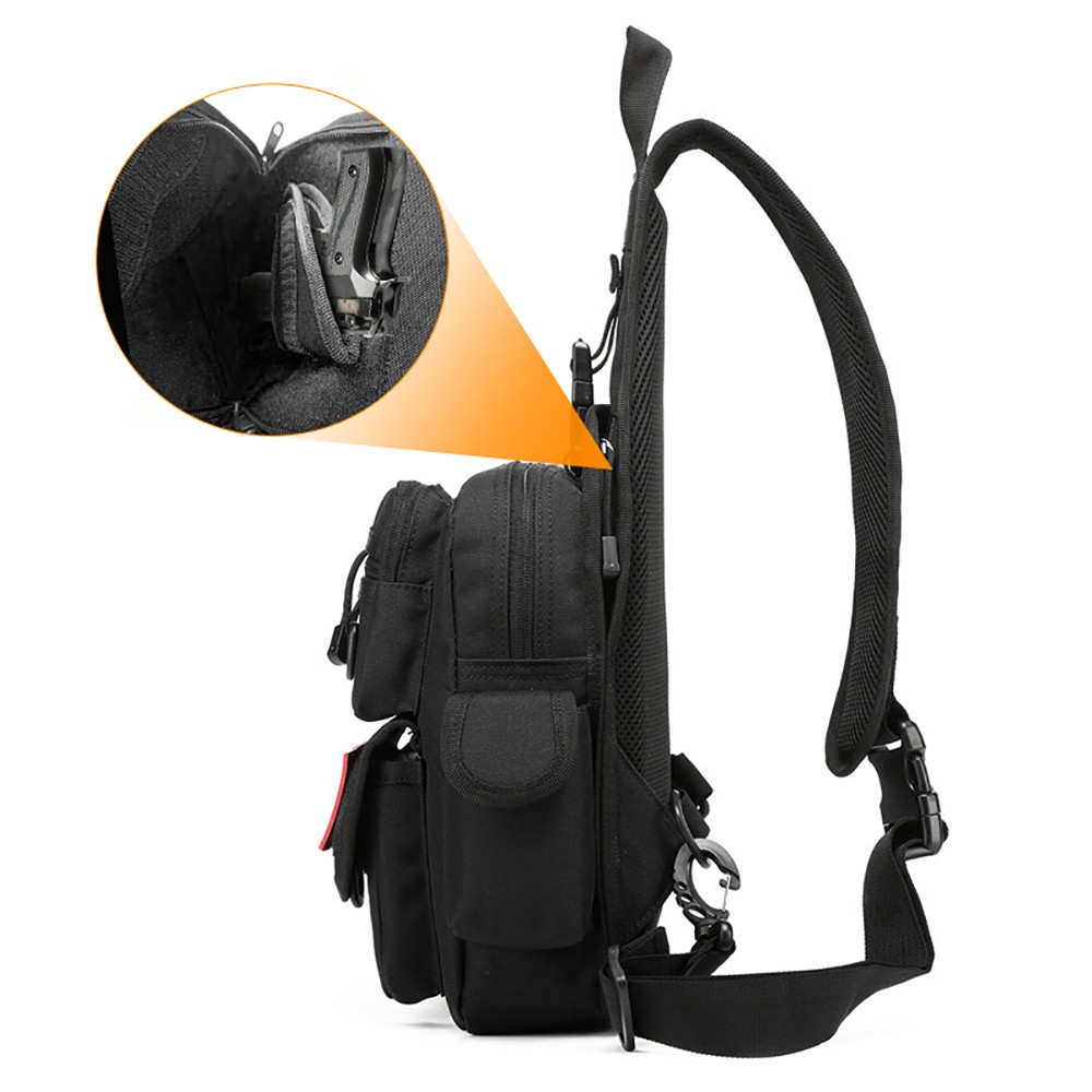 戦術ピストルバッグ隠しキャリーガンバッグクロスボディスリング - Edc Carry Backpack のレビューと価格