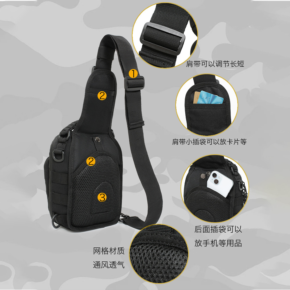 タクティカルスリングバッグポーチ 多機能EDCコンシールドキ - Edc Concealed Carry Sling Bag のレビューと価格